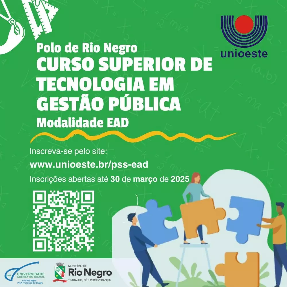 Matrículas abertas para curso superior de Tecnologia em Gestão Pública